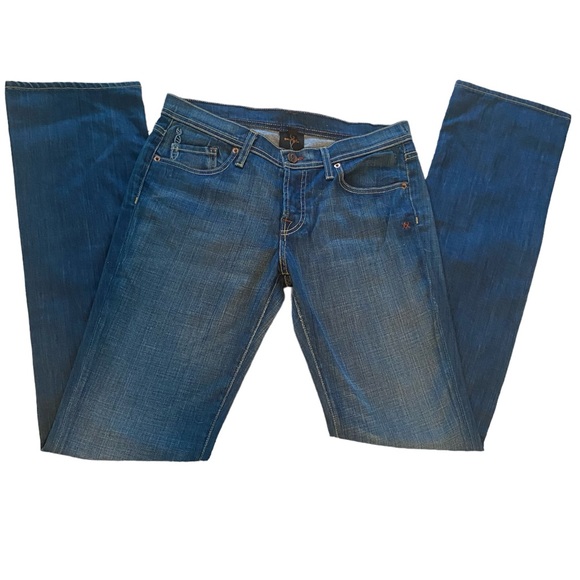 Women’s Genetic Denim Button Fly Boot cut size 28 EUC Made in USA - Picture 3 of 10